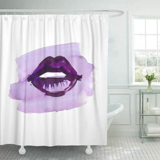 Watercolor Moose Waterproof Polyester Fabric Bathroom Shower Curtain Set 71Inch